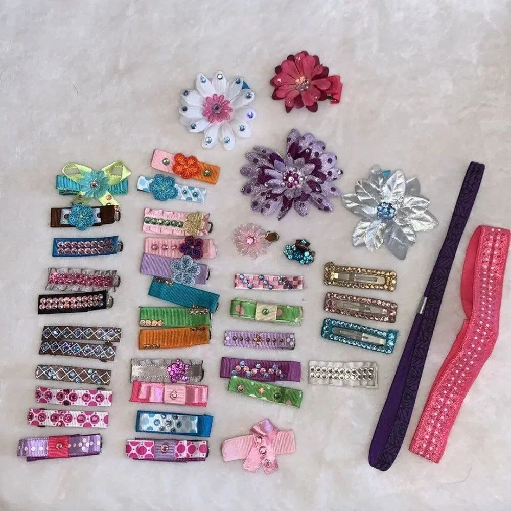 Girls Crystal Barrettes and Headbands